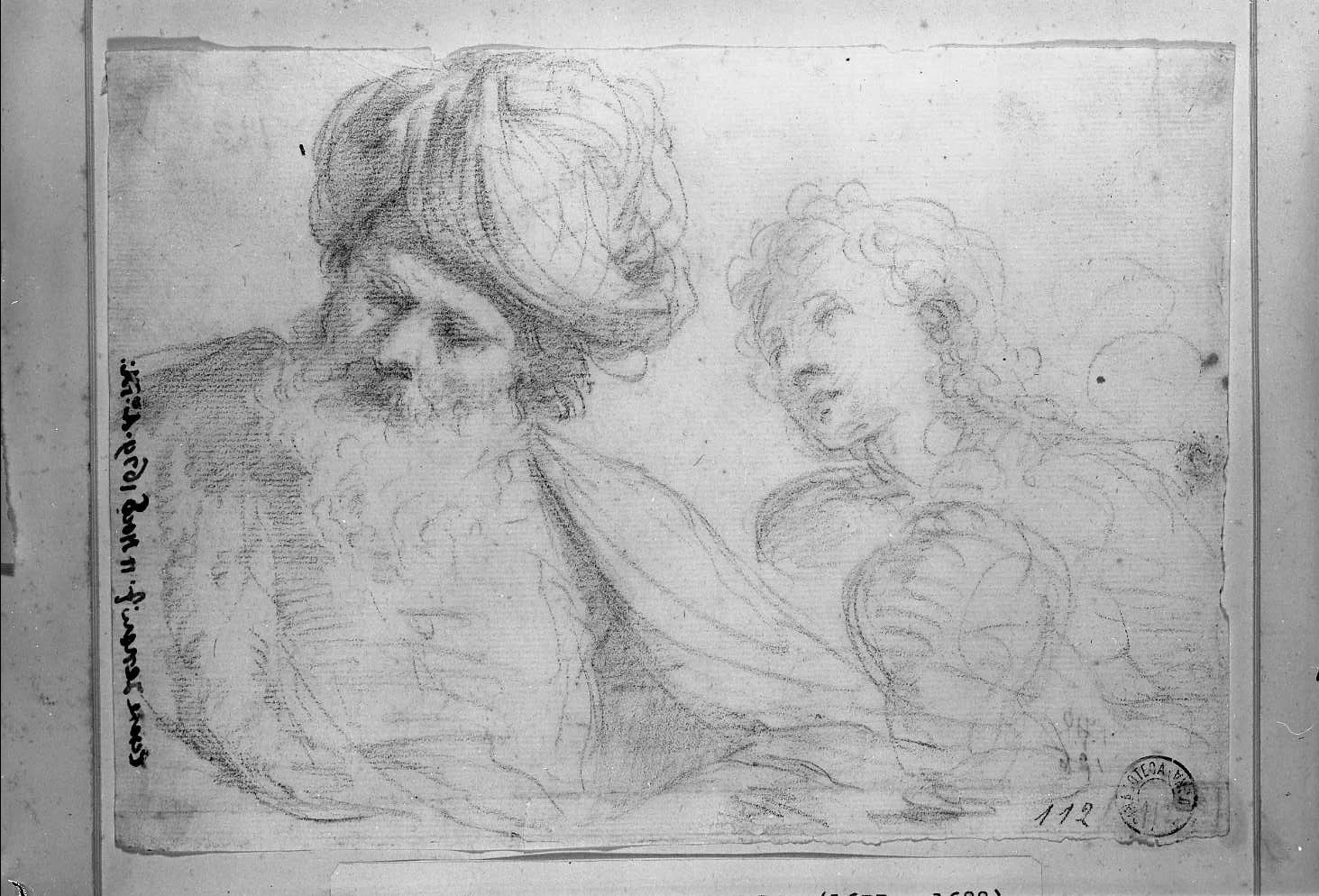 Vecchio barbato con turbante e angelo a destra - Pinacoteca Nazionale di Bologna